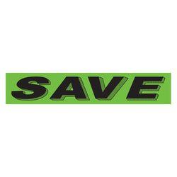 Option – Flourescent Green & Black Slogan - Save - Qty. 12
