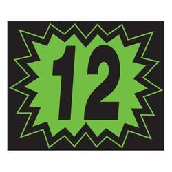 Window Sticker - Blasts - Black & Green - 2012 - Qty. 12