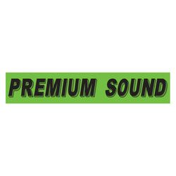 Option – Flourescent Green & Black Slogan - Premium Sound - Qty. 12