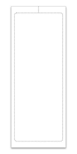 4.25" x 11" Laser Window Sticker, BLANK, Perm. Adh., 1 Part - Qty. 250