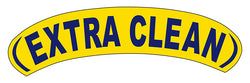 Option – Arch Slogan Window Sticker - Extra Clean - Blue on Yellow - Qty. 12