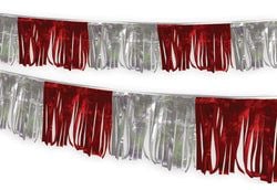 Metallic Streamers- Red/Silver - Qty. 1