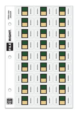 Color-Code Auto-Make JAGUAR, Ring Book, Pkg. of 270 labels