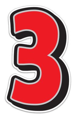 Option – Giant Magnetic Number - Red with Gray Border - 3 - Qty. 1