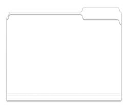 3 Tab File Folder - White - Qty. 100 per Box