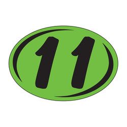 Option – Window Sticker - Rounds - Black on Green - 2011 - Qty. 12