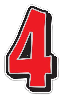 Option – Giant Magnetic Number - Red with Gray Border - 4 - Qty. 1