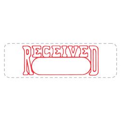 Self Inking Stamp - RECEIVED - Red Ink, 1/2" x 1 5/8" - Qty. 1