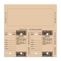 Option – Control-Tags - #226 - Qty. 125 Per Box With Rings - Tan Blank