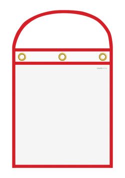 Option – WorkTicket Holder - Red - Clear Front & Back - 11" x 13" - Qty. 25