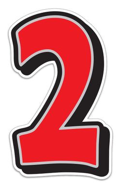 Option – Giant Magnetic Number - Red with Gray Border - 2 - Qty. 1