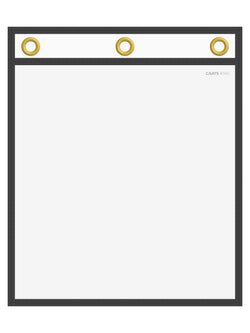 WorkTicket Holder - Black - No Handle - Clear Front & Back - 11"" x 13"" -