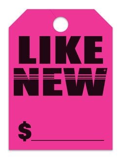 Hang Tags - Like New - Large, Pink - Qty. 50