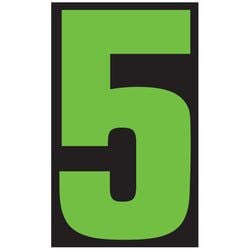 Window Sticker - 9 1/2" Fluor. Green/Black #5 - Qty. 12