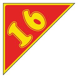 Window Sticker - Auto Angles - Yellow & Red - 2016 - Qty. 12