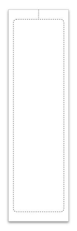 3 1/8" x 11" Laser Window Sticker, BLANK, Perm. Adh., 1 Part - Qty. 250