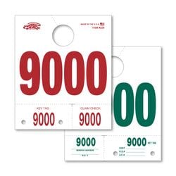 White 4 Digit Dispatch Number - 4DN-9 - Series 9000-9999