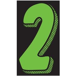 Window Sticker - 11 1/2" Fluor. Green/Black #2 - Qty. 12
