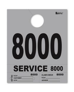 4 Part Heavy Brite Disp. No. - HB4P-8 - Gray - 8000-8999