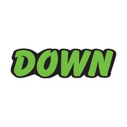 Option – Green & Black Die Cut Slogan - Down - Qty. 12