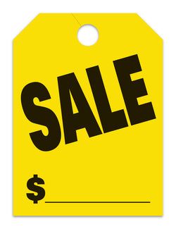 Hang Tags - Sale - Large, Yellow - Qty. 50