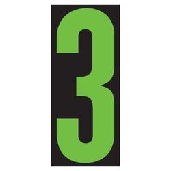Window Sticker - 5-1/2" Fluor. Green/Black #3 - Qty. 12
