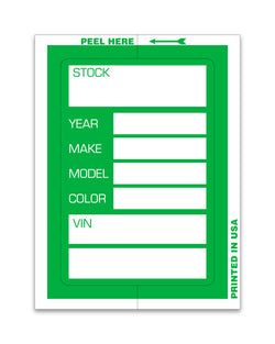 Option – Kleer-Bak Stock Sticker - GREEN #400 - 100 per pack