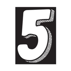 Window Sticker - 7 1/2"  White/Black #5 - Qty. 12