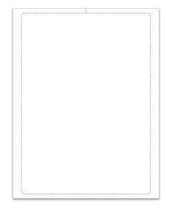 8.5" x 11" Lsr Window Sticker, BLANK, Perm. Adh., 1 Part - Qty. 250