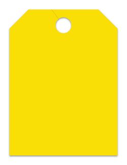 Hang Tags - Blank - Large, Yellow - Qty. 50