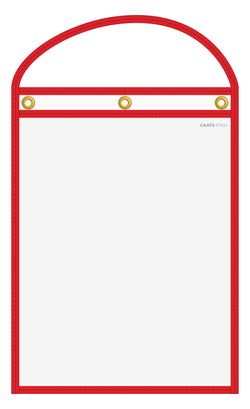 Option – WorkTicket Holder - Neon Red - Clear Front & Back - 10" x 13" - Qty. 10