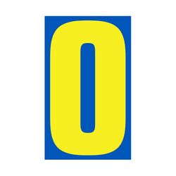 Window Sticker - 9 1/2" Blue/Yellow #0 - Qty. 12