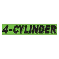 Option – Flourescent Green & Black Slogan - 4-Cylinder - Qty. 12