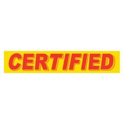 Yellow & Red Slogan - Certified - Qty. 12