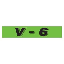 Flourescent Green & Black Slogan - V-6 - Qty. 12