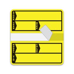 Option – Poly Stock Stickers - YELLOW #240 - Qty. 250