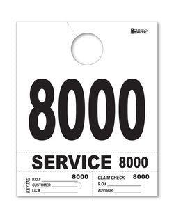 4 Part Heavy Brite Disp. No. - HB4P-8 - White - 8000-8999