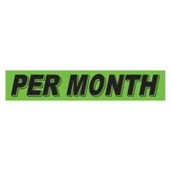 Flourescent Green & Black Slogan - Per Month - Qty. 12