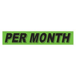 Option – Flourescent Green & Black Slogan - Per Month - Qty. 12