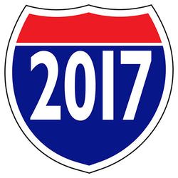 Window Sticker - Interstate Shield - 2017 - Qty. 12