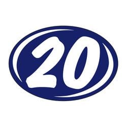 Window Sticker - Rounds - White on Blue - 2020 - Qty. 12