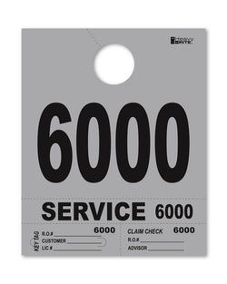 4 Part Heavy Brite Disp. No. - HB4P-6 - Gray - 6000-6999