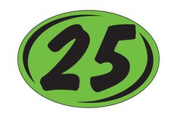 Option – Window Sticker - Rounds - Black on Green - 2025 - Qty. 12