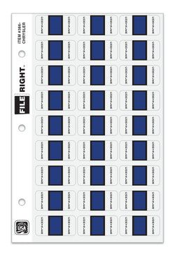 Option – Color-Code Auto-Make CHRYSLER, Ring Book, Pkg. of 270 labels