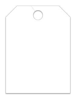 Option – Hang Tags - Blank - Large, White - Qty. 50