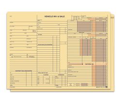Option – Heavy Duty Vehicle Inv & Sale Jacket Printed- Blue No Strp- #338 Box of 500