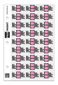 Option – Color-Code Alphabet Letter Mc, Ring Book, Pkg. of 270 Labels