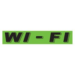 Option – Flourescent Green & Black Slogan - WI-FI - Qty. 12