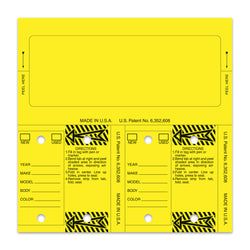 Option – Control-Tags - #226 - Qty. 125 Per Box With Rings - Yellow Blank