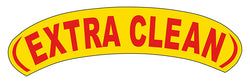 Option – Arch Slogan Window Sticker - Extra Clean - Red on Yellow - Qty. 12